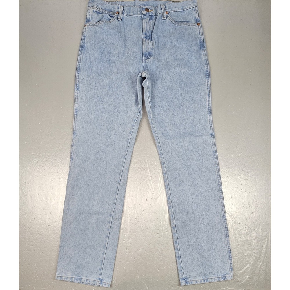 Wrangler 936GBH Jeans Mens 36x34 Slim Fit Light Wash Cowboy Cut Y2k Denim